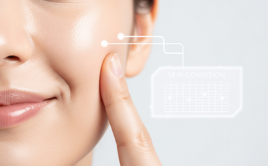 レーダーチャートで視覚的にわかるお肌の今